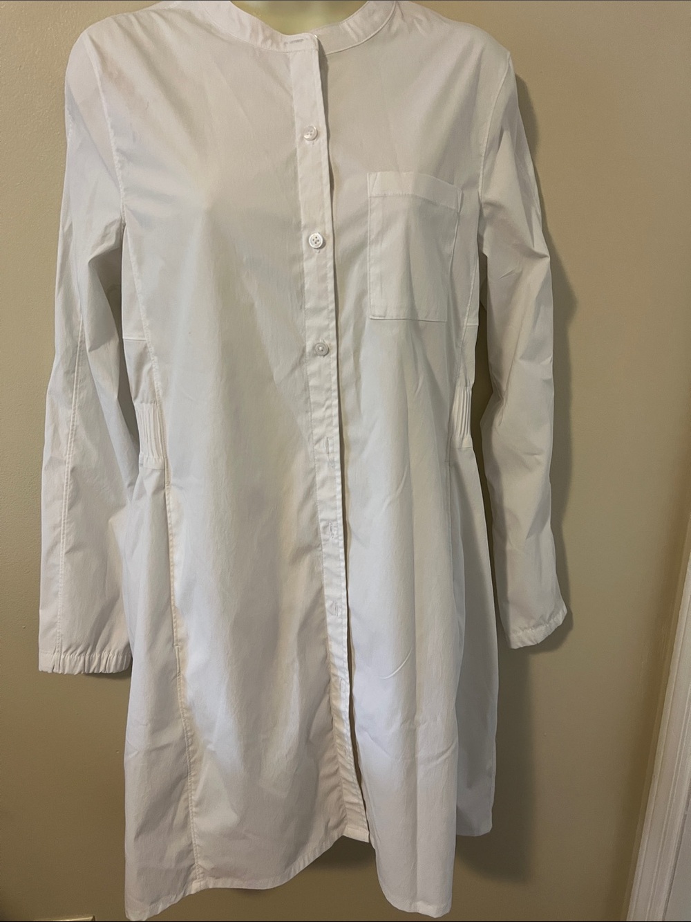 Athleta White womens Long Sleeve Casual Dress/Cover up.